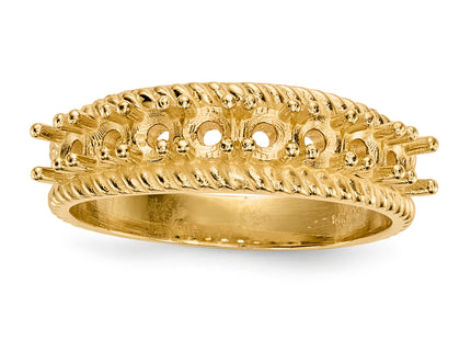 14k Polished 8-Stone Mothers Ring Mounting