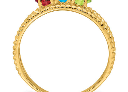 14K Genuine 3 Stone Mother's Ring