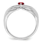 14K White Gold 1 Genuine Stone Family Ring view