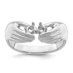 14K White Gold 2 Genuine Stone Family Ring view
