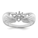 14K White Gold 4 Genuine Stone Family Ring view