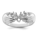 14K White Gold 5 Genuine Stone Family Ring view