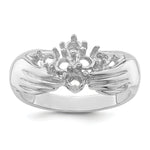 14K White Gold 6 Genuine Stone Family Ring view