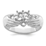 14K White Gold 7 Genuine Stone Family Ring view