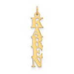 10k White Gold Name Plate Charm view 6