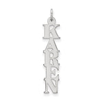 10k White Gold Name Plate Charm view 1