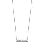 10K White Gold Small Customized Bar Necklace view