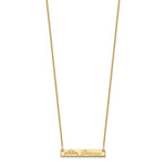 14K Yellow Gold Small Customized Bar Necklace view