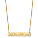 14K Yellow Gold Small Customized Bar Necklace view