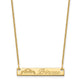 14K Yellow Gold Small Customized Bar Necklace