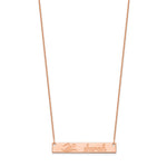 14K Rose Gold Medium Customized Bar Necklace view