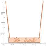14K Rose Gold Medium Customized Bar Necklace view