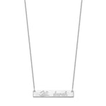 10K White Gold Medium Customized Bar Necklace view