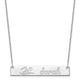 10K White Gold Medium Customized Bar Necklace