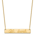 14K Yellow Gold Medium Customized Bar Necklace