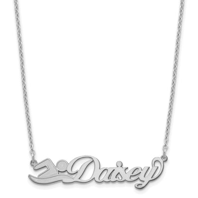 Customized Nameplate Necklace - Sterling Silver
