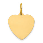 14K Yellow Gold Small Heart Disc Name Charm view