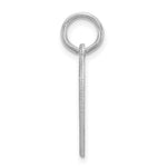 14K White Gold Small Heart Disc Name Charm view
