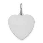 14K White Gold Small Heart Disc Name Charm view