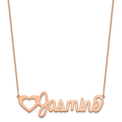 Customized Nameplate Necklace - 14K Rose Gold