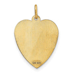 14K Yellow Gold Heart Disc Name Charm view