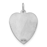 14K White Gold Heart Disc Name Charm view