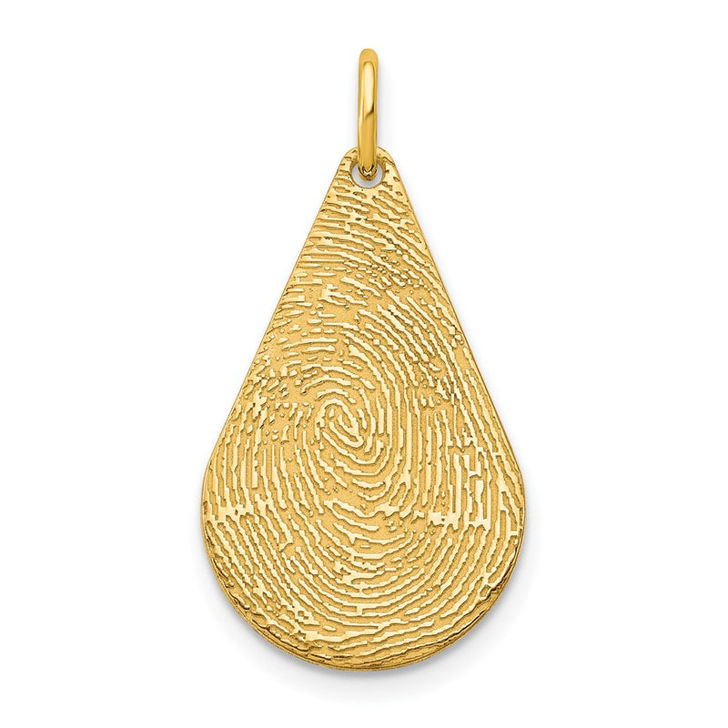 14K yellow gold fingerprint charm