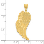 14K Yellow Gold Angel Wing Fingerprint Pendant view