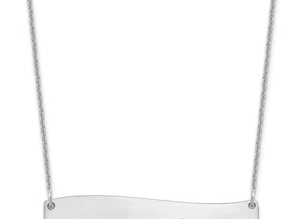 14K white gold bar necklace