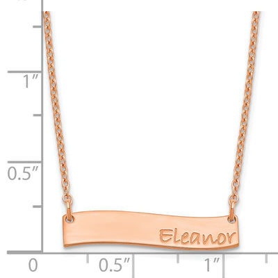SS/Rose-plated Small BRADLEY HAND Curved Bar Necklace