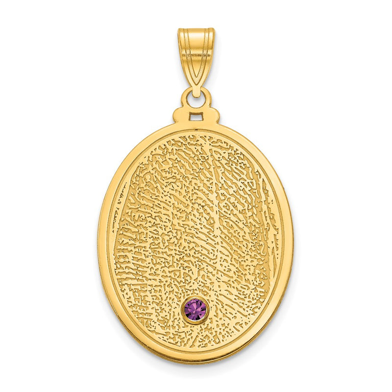 14K gold fingerprint pendant
