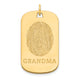 14K Yellow Gold Fingerprint Dog Tag