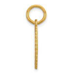 14K Yellow Gold Scalloped Disc with Name Charm view