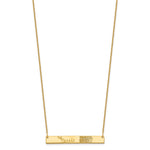 14K Yellow Gold Signature and Fingerprint Bar Necklace view