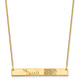 14K Yellow Gold Signature and Fingerprint Bar Necklace