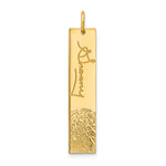 14K Yellow Gold Signature and Fingerprint Charm view