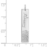 14K White Gold Signature and Fingerprint Charm view
