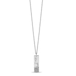 14K White Gold Signature and Fingerprint Charm view