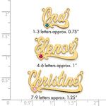 10k Yellow Gold Birthstone Heart Name Plate view 15