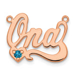 10k Yellow Gold Birthstone Heart Name Plate view 17