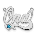 10k Yellow Gold Birthstone Heart Name Plate view 7