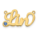 Sterling Silver/Gold-plated Birthstone Name Plate view 17