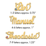 Sterling Silver/Gold-plated Birthstone Name Plate view 16