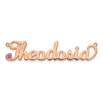 Sterling Silver/Gold-plated Birthstone Name Plate view 14