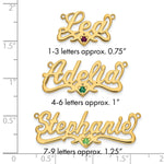 10k Yellow Gold Birthstone Heart Name Plate view 20