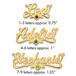 10k Yellow Gold Birthstone Heart Name Plate view 16