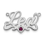10k Yellow Gold Birthstone Heart Name Plate view 7