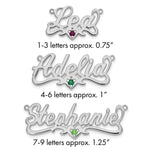 10k Yellow Gold Birthstone Heart Name Plate view 6