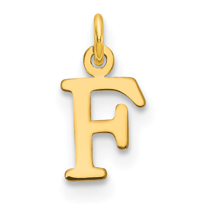 14ky Cutout Letter Initial Pendant (Small)