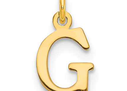 14ky Cutout Letter Initial Pendant (Small)
